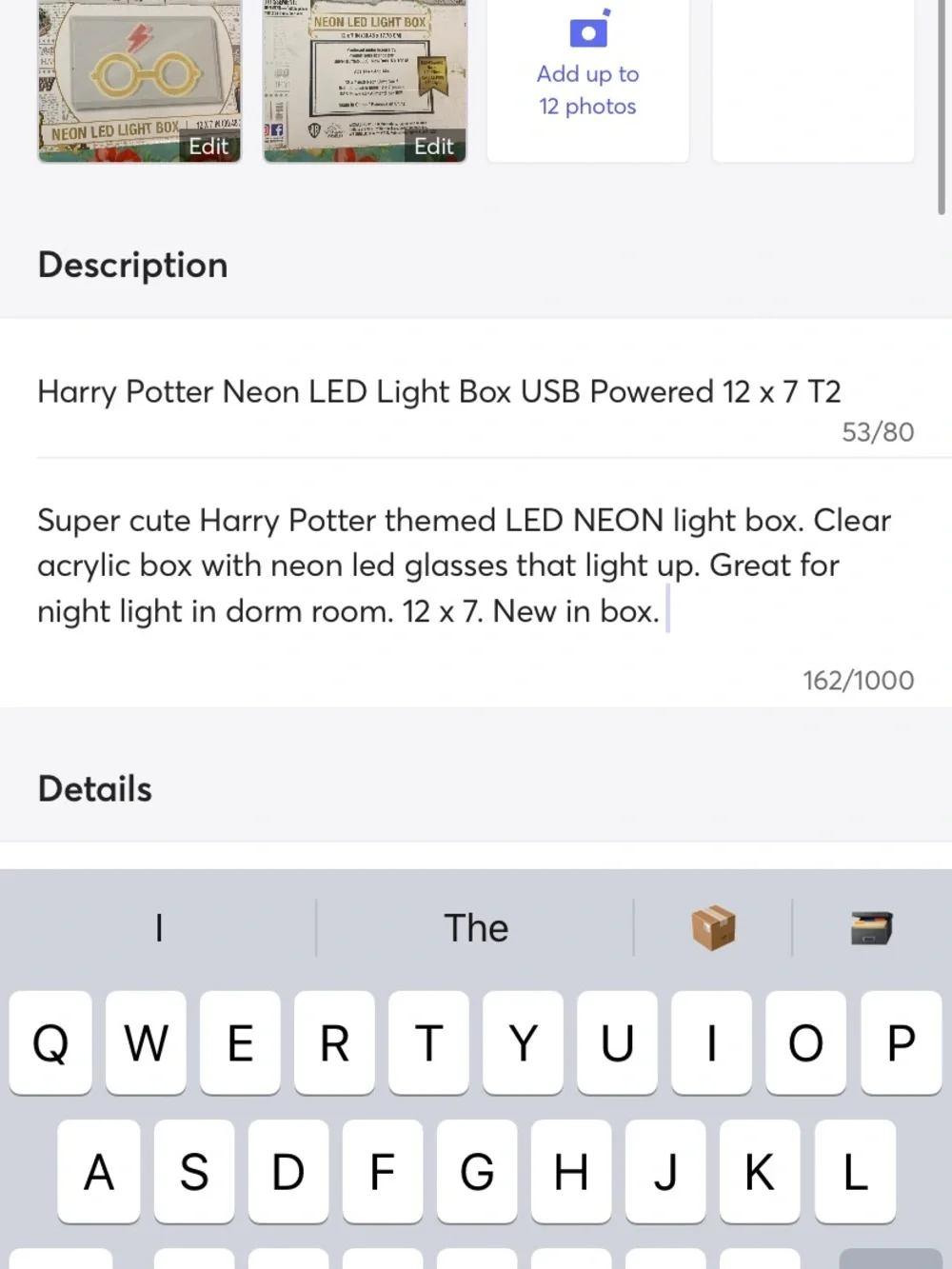 Harry Potter Themed LED NEON Light Box USB Powered